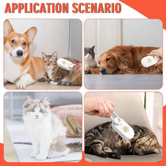 3-in-1 Steam Brush with Handle for Dogs and Cats | Silicone Massage & Grooming Comb