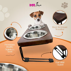 Elevated Pet Bowl Set Pack of 2 Bowl (250ml Each)