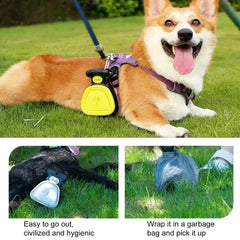Portable Dog Poop Scooper with Waste Bags & Clip-On Design