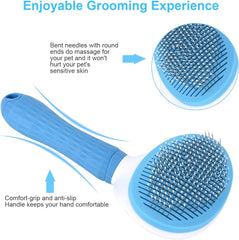 Self Cleaning Slicker Brush, Pet Grooming Shedding Brush for Dogs and Cats