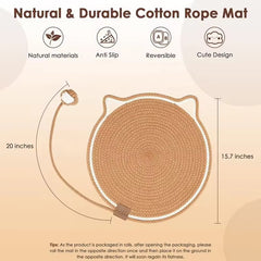 Cat Scratch Mat with Interactive Play Ball – Protects Furniture