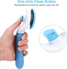 Self Cleaning Slicker Brush, Pet Grooming Shedding Brush for Dogs and Cats