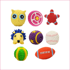 Squeaky Latex Cotton Blend Toys Combo