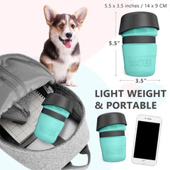 Portable Dog Water Bottle with Collapsible Bowl
