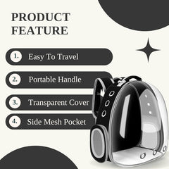 Space Capsule Pet Backpack - Stylish Carrier for Cats and Small Dogs