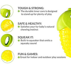 Veggie Series Corn Squeaky Chew Toys for Dogs & Puppies