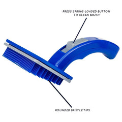 Plastic Slicker Brush with Press Key