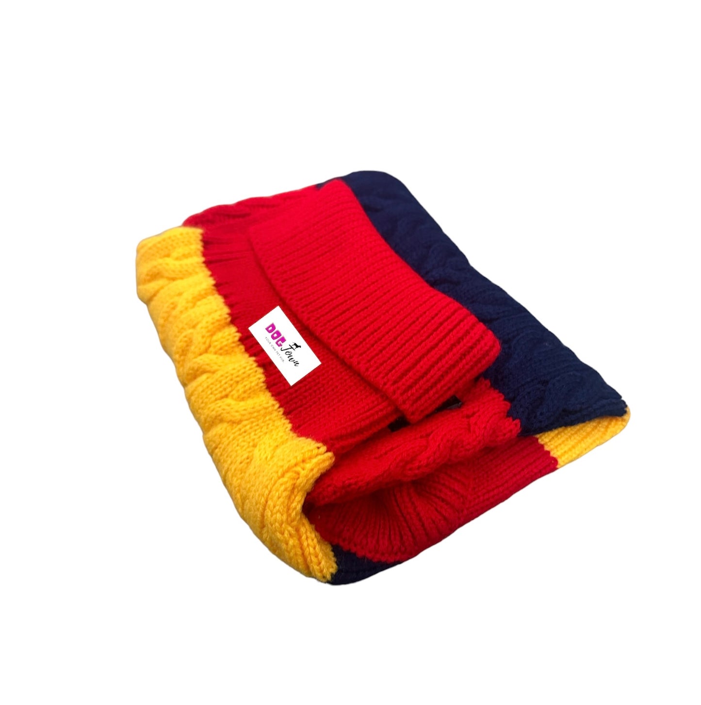 DOGTOWN Blaze Pull Over Winter Wear Premium Pets Clothing | Pet Sweater | Stretchable Sweaters for Dogs | Red |