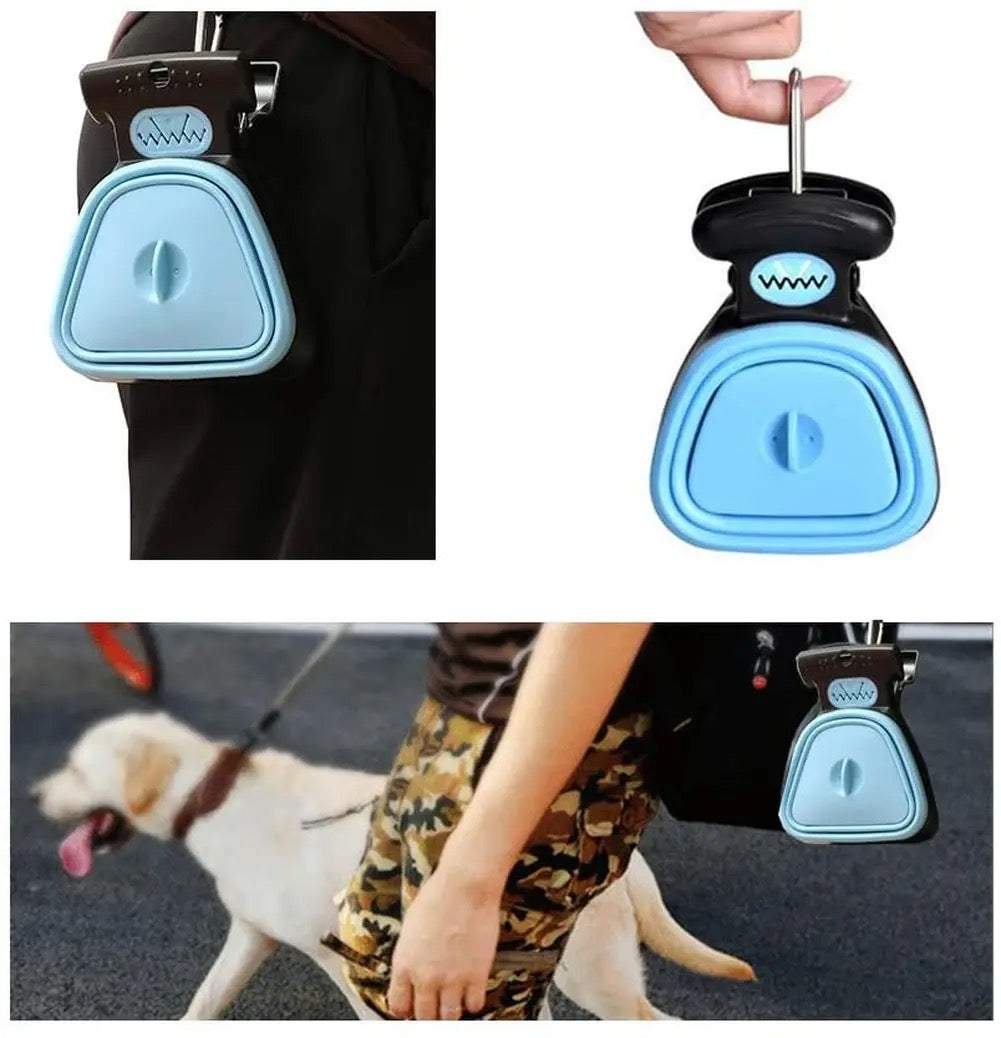 Portable Dog Poop Scooper with Waste Bags & Clip-On Design