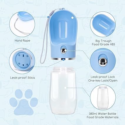 Pet Portable Drinking Water Bottle with Push Button