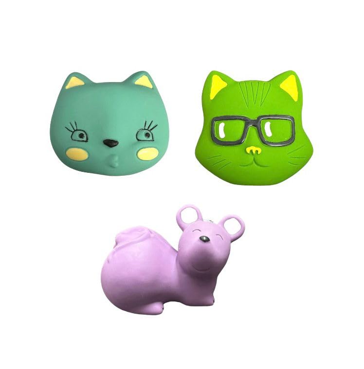 Animal Shaped Squeaky Toy - Pack of 3