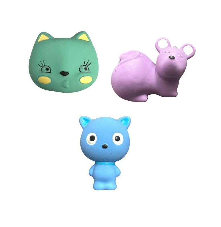 Animal Shaped Squeaky Toy - Pack of 3