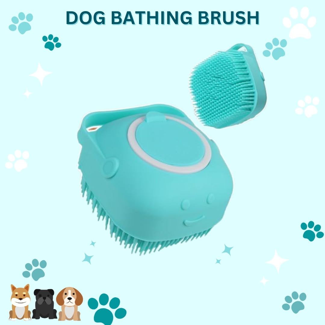 Pet Bath Brush | Soft Silicone Bristles Pet Grooming, Bathing & Massage Brushes | Dog And Cat Accessories