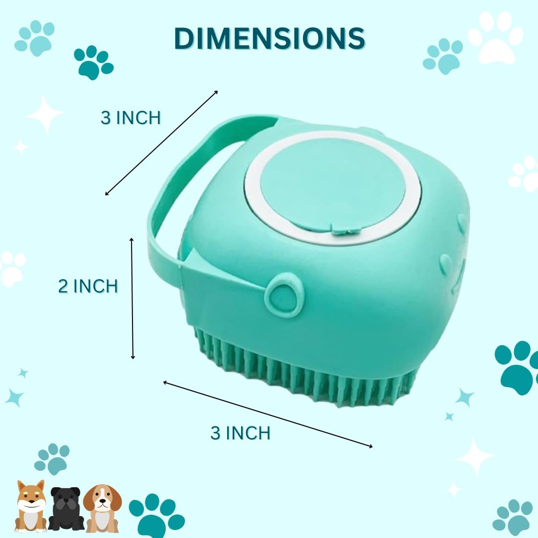 Pet Bath Brush | Soft Silicone Bristles Pet Grooming, Bathing & Massage Brushes | Dog And Cat Accessories