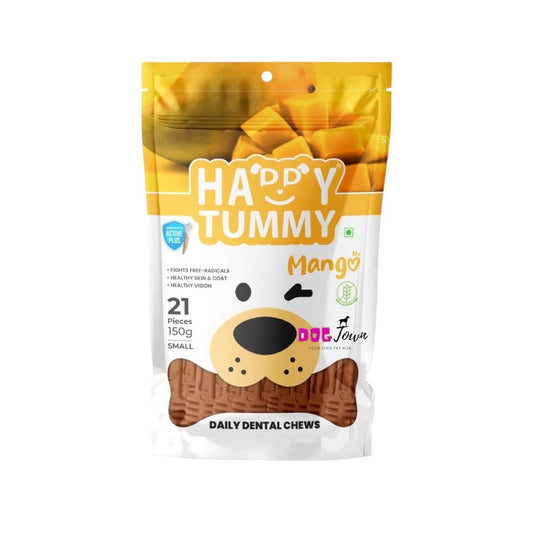 DOGTOWN Happy Tummy Dental Mango Flavoured Chews for Dogs