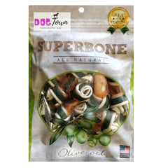 Superbone Chicken Knotted Bone 9 in 1 Dog Treat (Olive Oil)