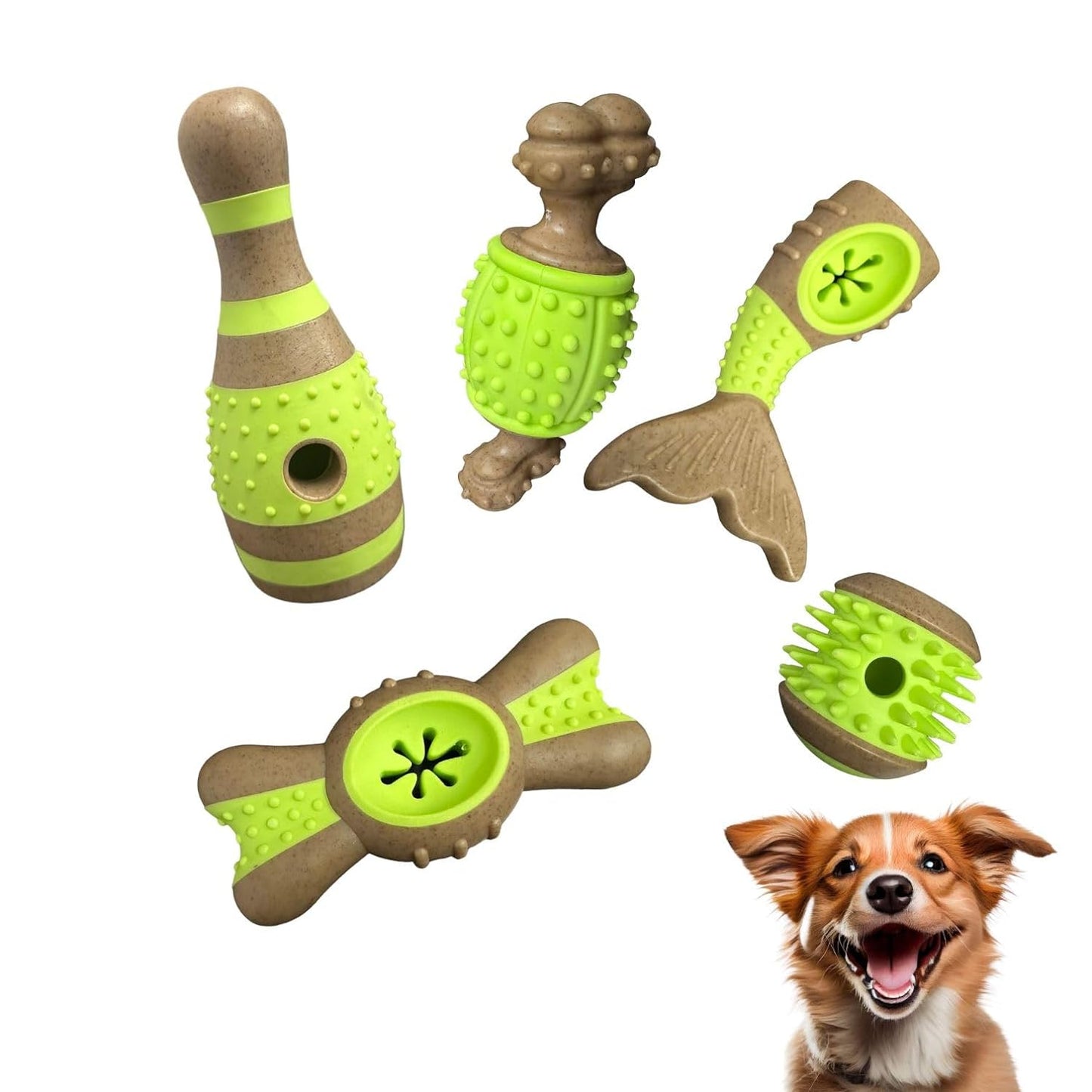 DOGTOWN Chew Toys for Dogs and Puppies - Pack of 5