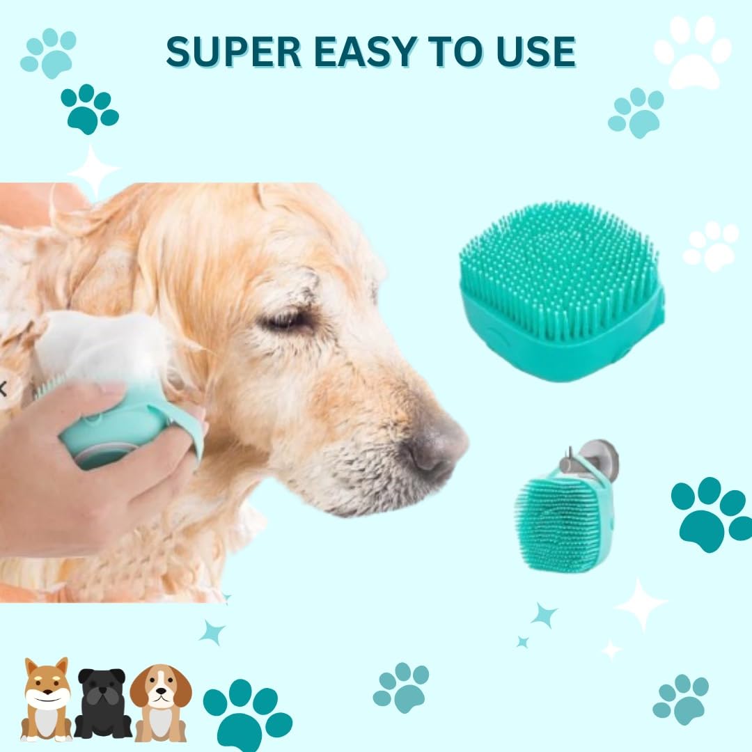 Pet Bath Brush | Soft Silicone Bristles Pet Grooming, Bathing & Massage Brushes | Dog And Cat Accessories