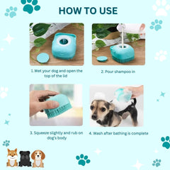 Pet Bath Brush | Soft Silicone Bristles Pet Grooming, Bathing & Massage Brushes | Dog And Cat Accessories