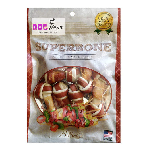 Superbone Chicken Knotted Bone 9 in 1 Dog Treat (BBQ)