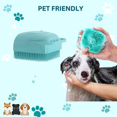 Pet Bath Brush | Soft Silicone Bristles Pet Grooming, Bathing & Massage Brushes | Dog And Cat Accessories