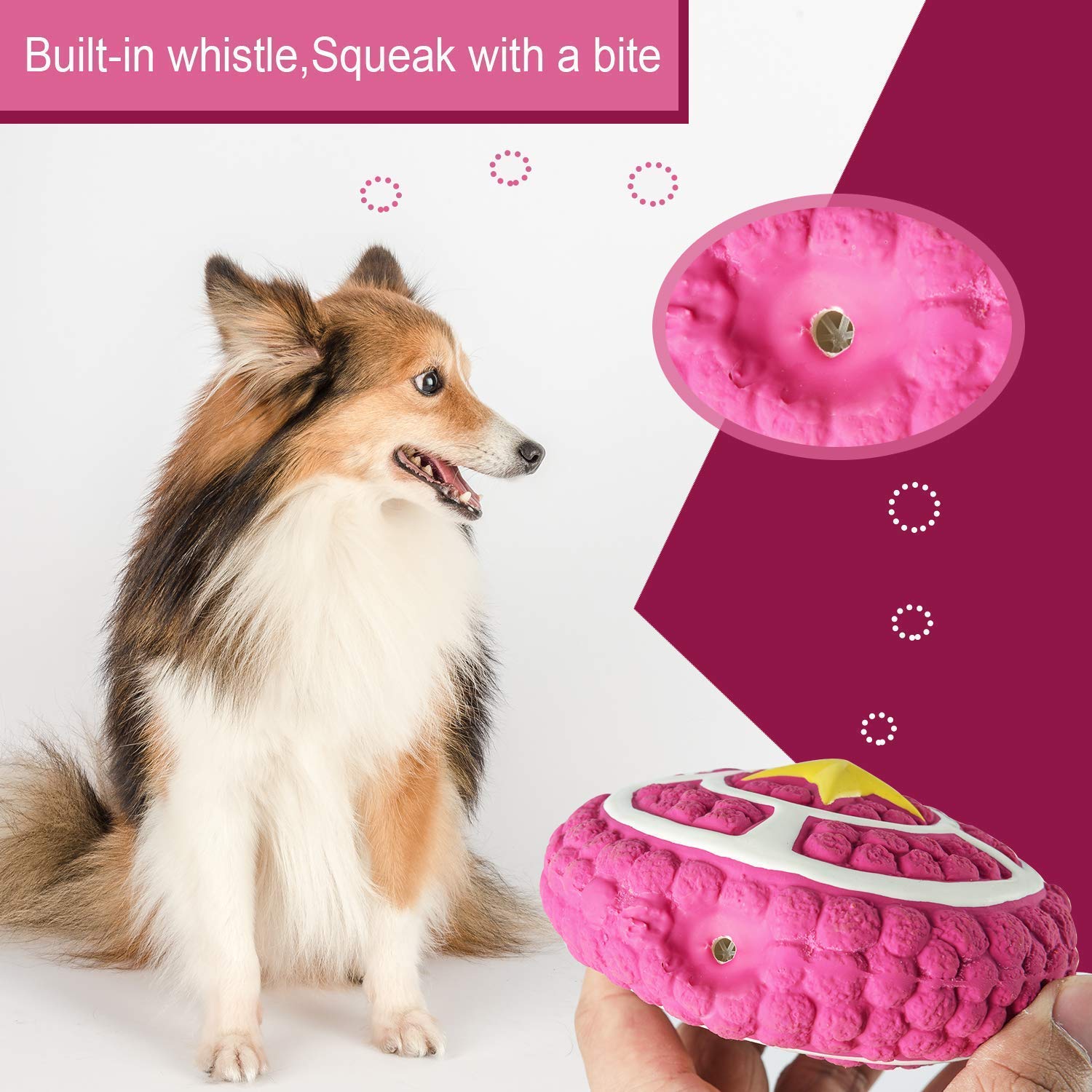 Squeaky Dog Toys Set of 4 - Fun and Durable Latex Chew Toys for Dogs