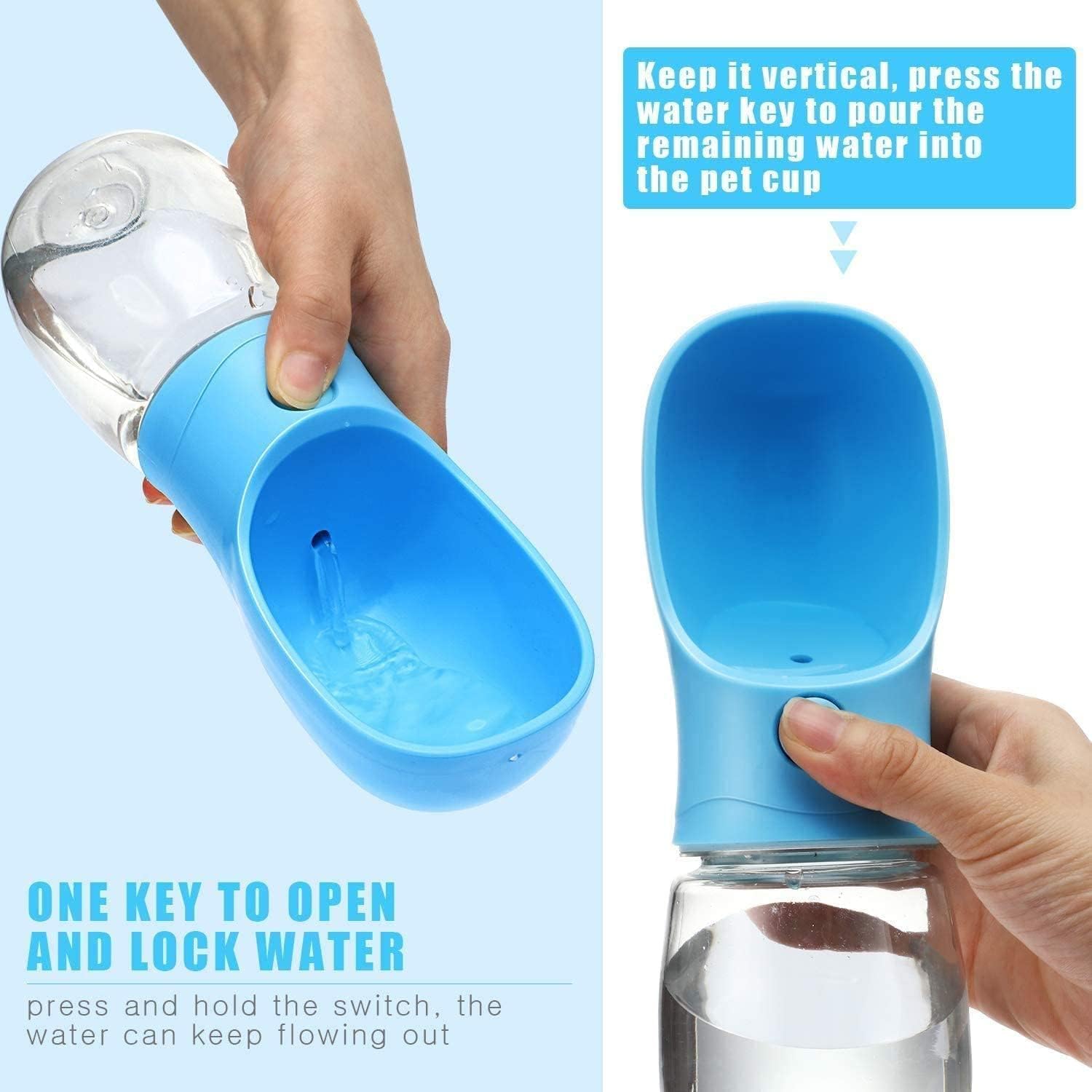 Pet Portable Drinking Water Bottle with Push Button