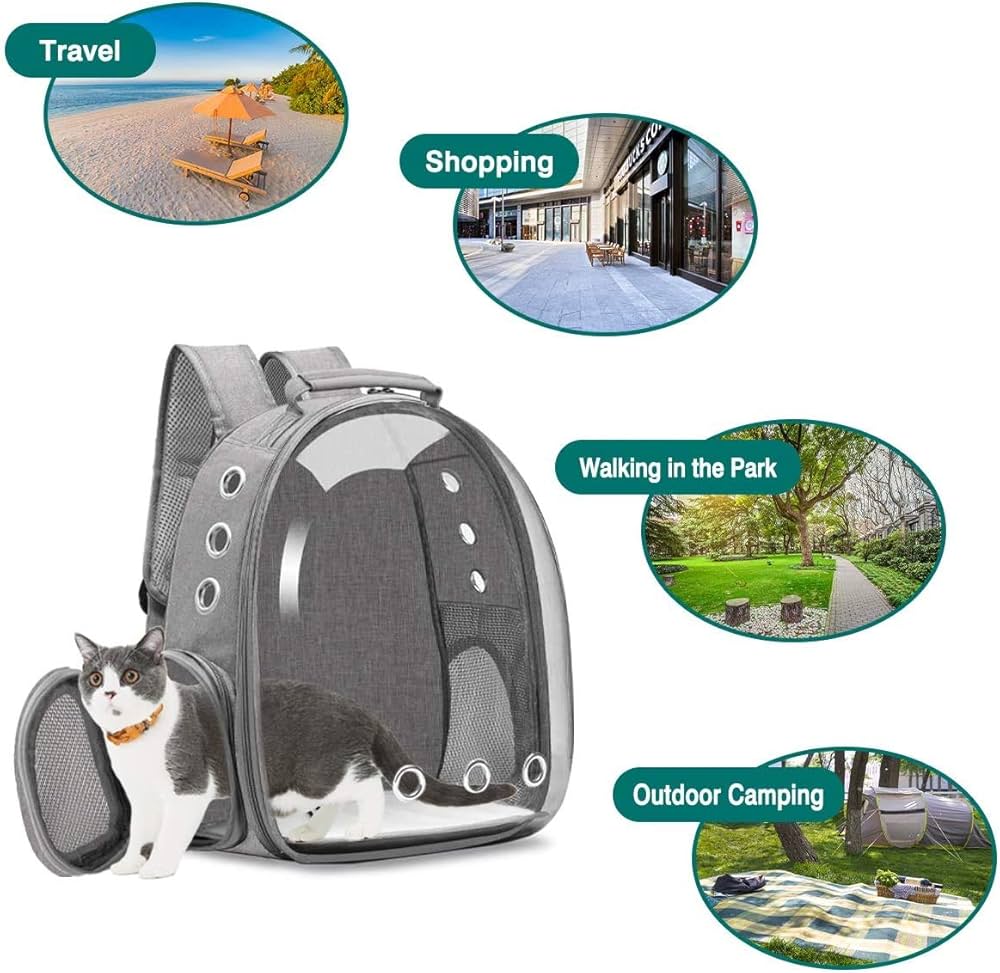 Space Capsule Pet Backpack - Stylish Carrier for Cats and Small Dogs