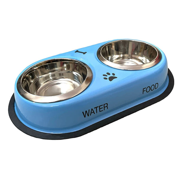 Pet Dining Delight Combo: Stainless Steel Bowls + All-Natural Chicken Treats | Save 30%