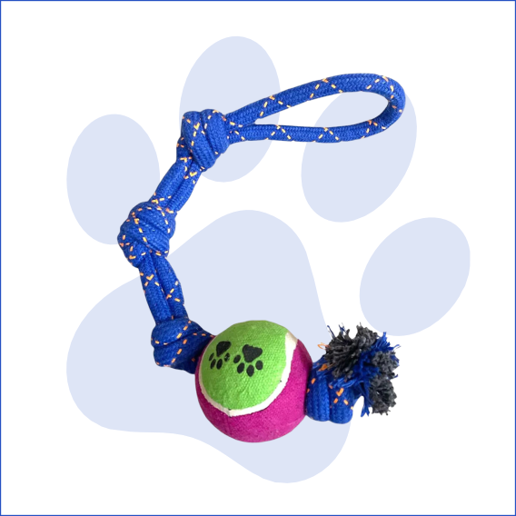 Cotton Rope Tennis Ball 3 Knots