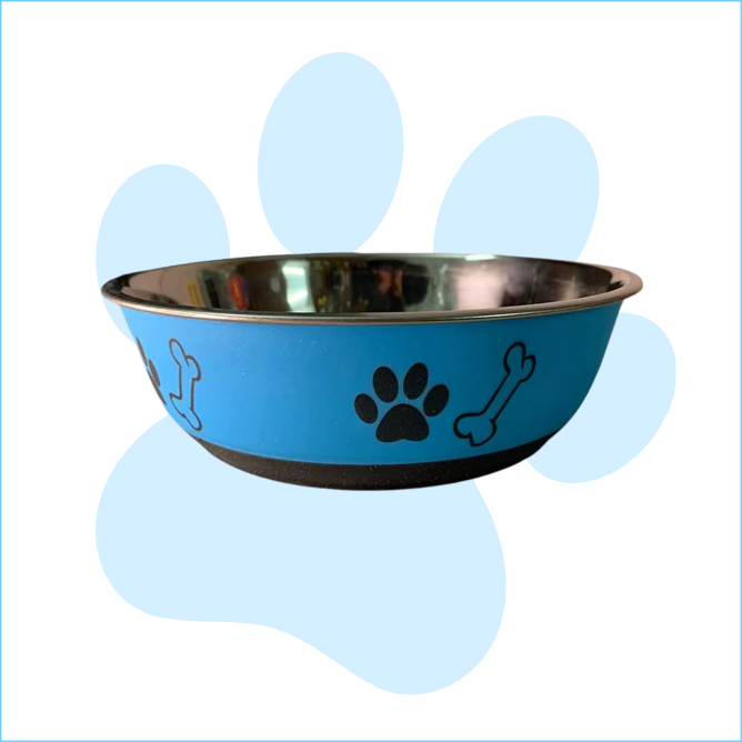 Paw Steel Bowl Printed