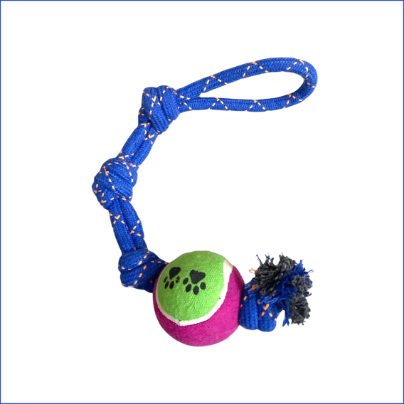 Cotton Rope Tennis Ball 3 Knots