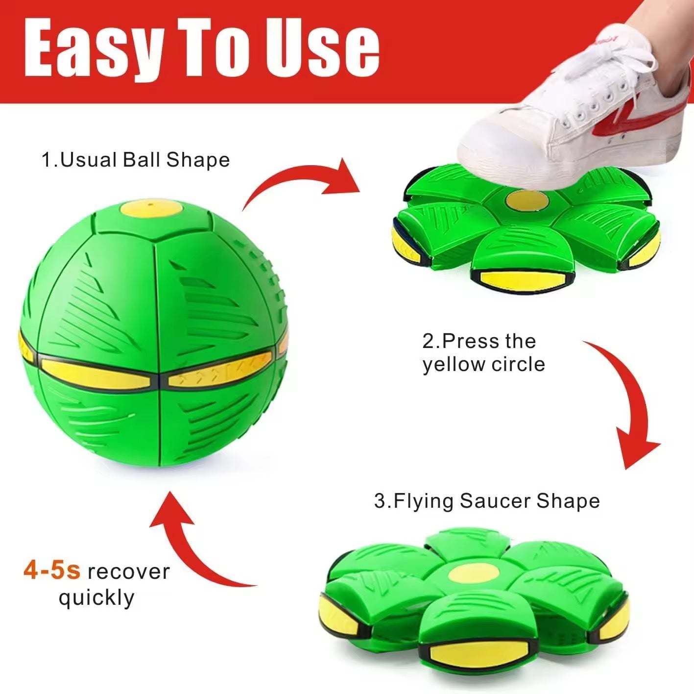 Magic Flying Saucer Ball Toy for Dogs – Interactive & Durable Pet Toy