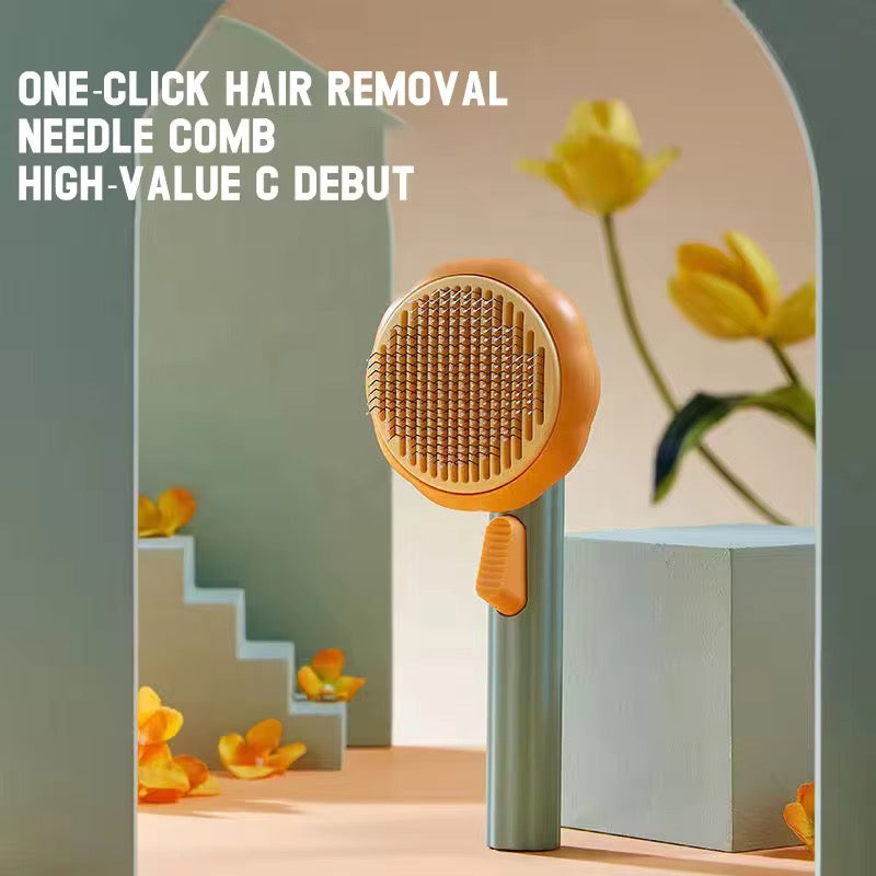 Pet Pumpkin Self-Cleaning Grooming Brush