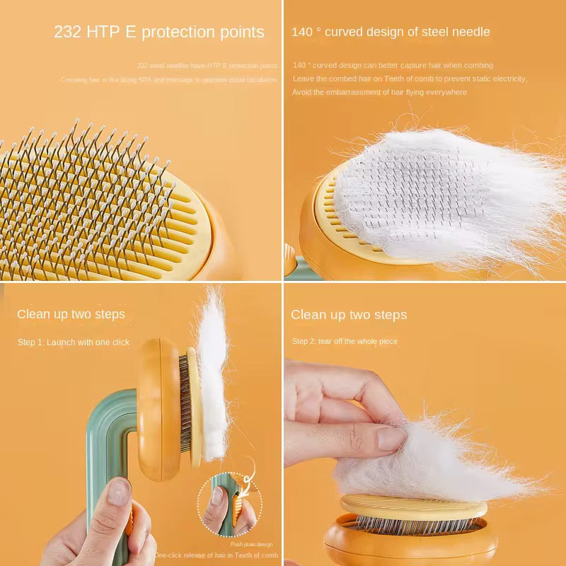 Pet Pumpkin Self-Cleaning Grooming Brush