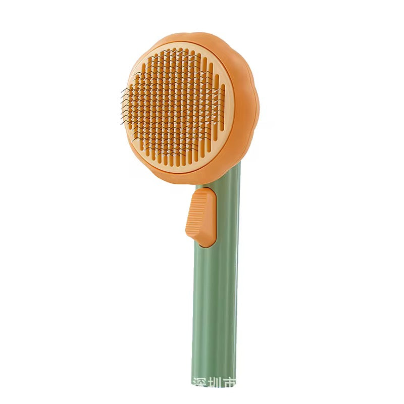 Pet Pumpkin Self-Cleaning Grooming Brush