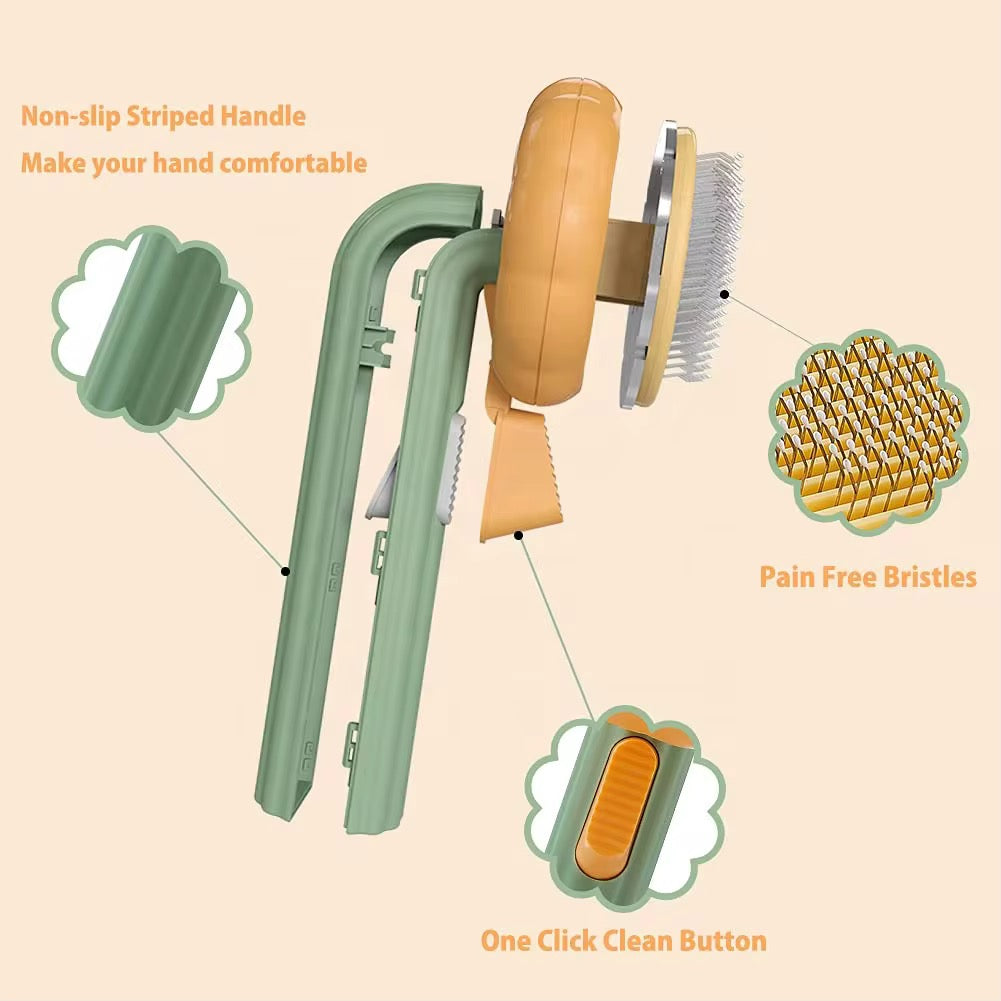 Pet Pumpkin Self-Cleaning Grooming Brush