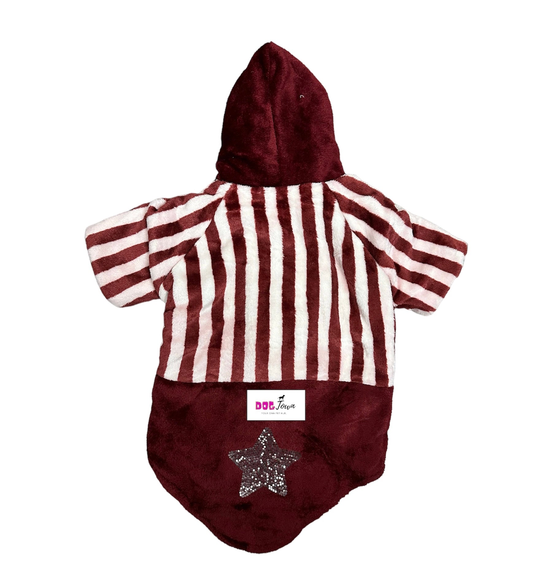 Flannel Stretchable and Soft Material Hoodies for Small, Large Dogs | Red |