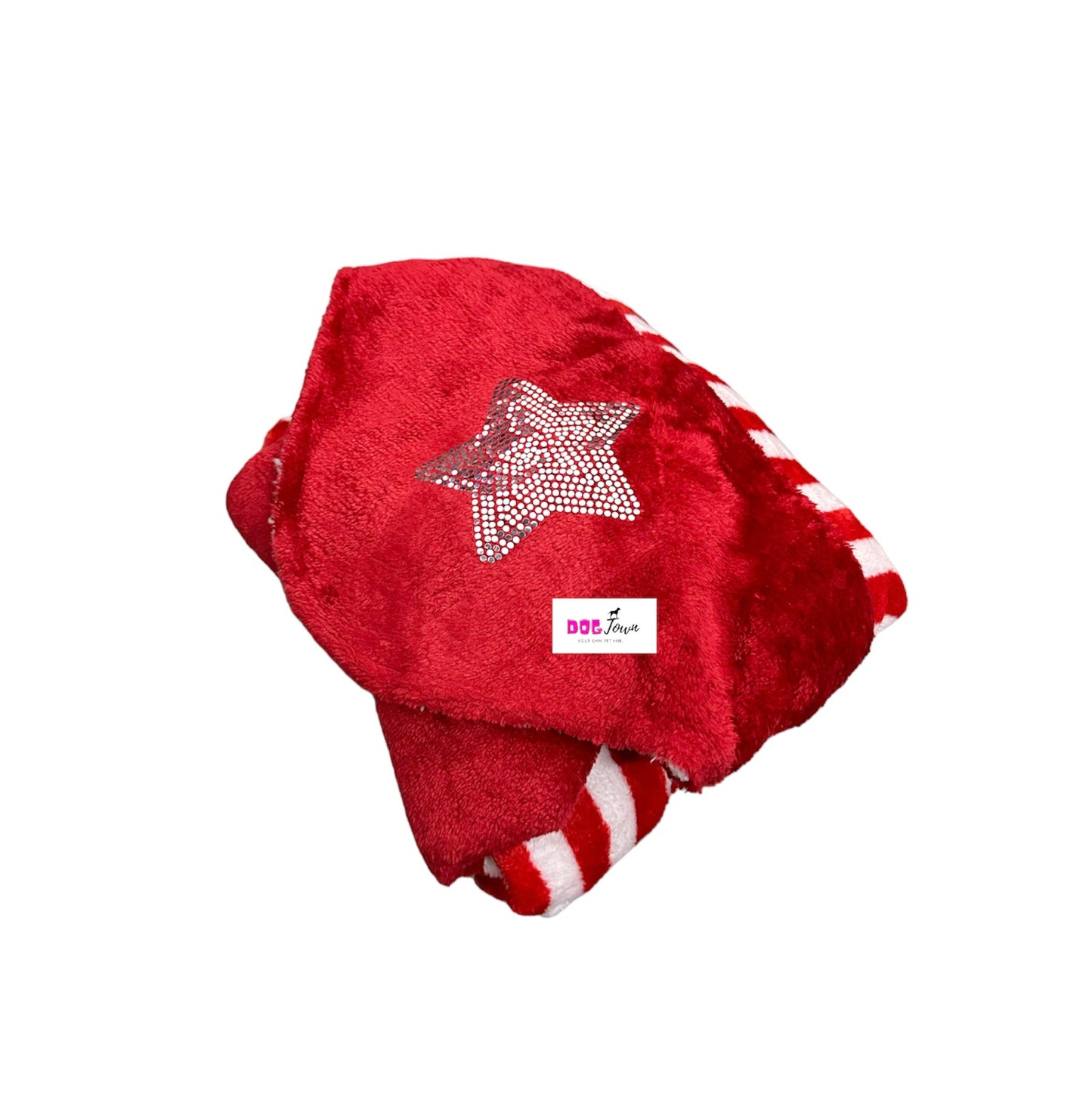 DOGTOWN Flannel Stretchable and Soft Material Hoodies for Small, Large Dogs | Red |