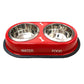 Ultimate Pet Dining Combo: Steel Double Diner Bowls + Superbone Stickes Pack of 4 | 30% Off