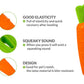 DOGTOWN Veggie Series Carrot Squeaky Chew Toys for Dogs & Puppies