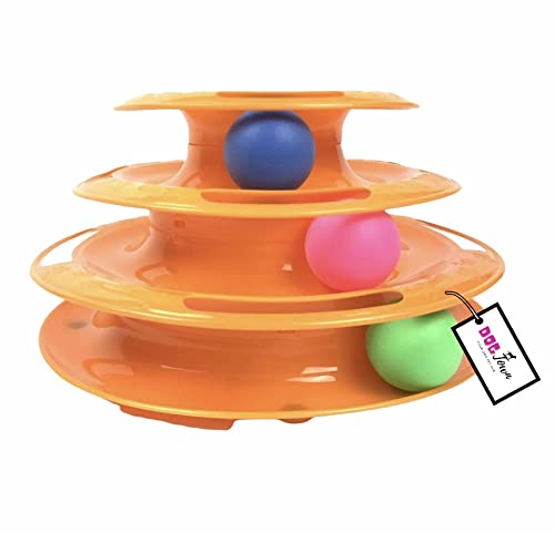 Tower of Tracks Cat Turntable Toy (Colour May Vary)