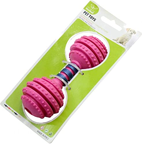 Nunbell Dumbell Shape Soft Chew Toy (Color May Vary)