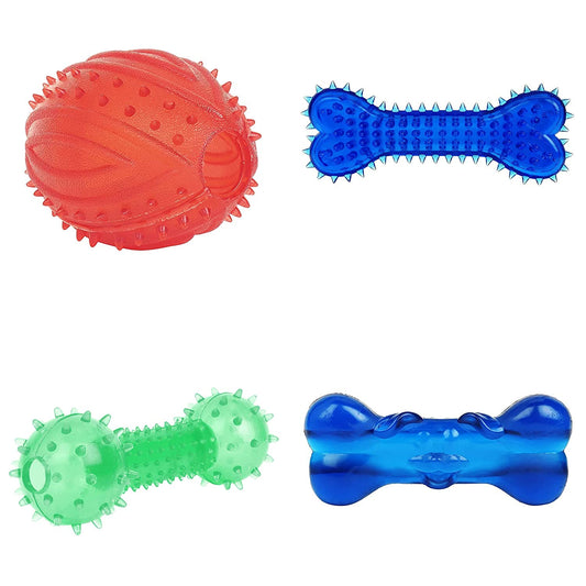 Chew Toys Combo of 4 (Color May Vary)