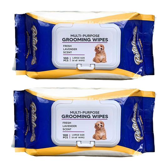 Petaholic Wet Pet Wipes for Dogs Pcs-100 (Pack of 2)