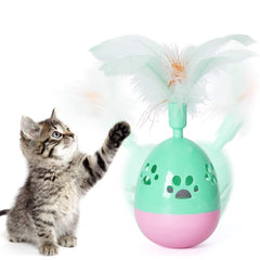 Colorful Feather Tumbler Cat Toy