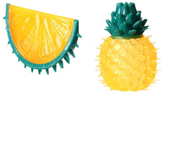 Interactive Fruit Lemon and Pineapple chew toy