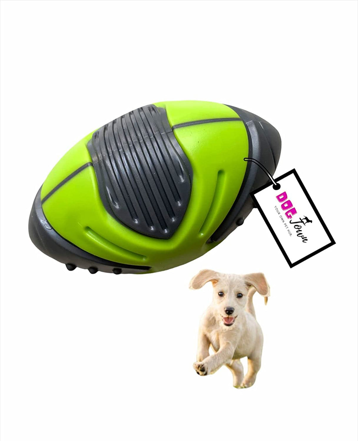 Squeaky Rugby Ball Future Toy (Color May Vary)