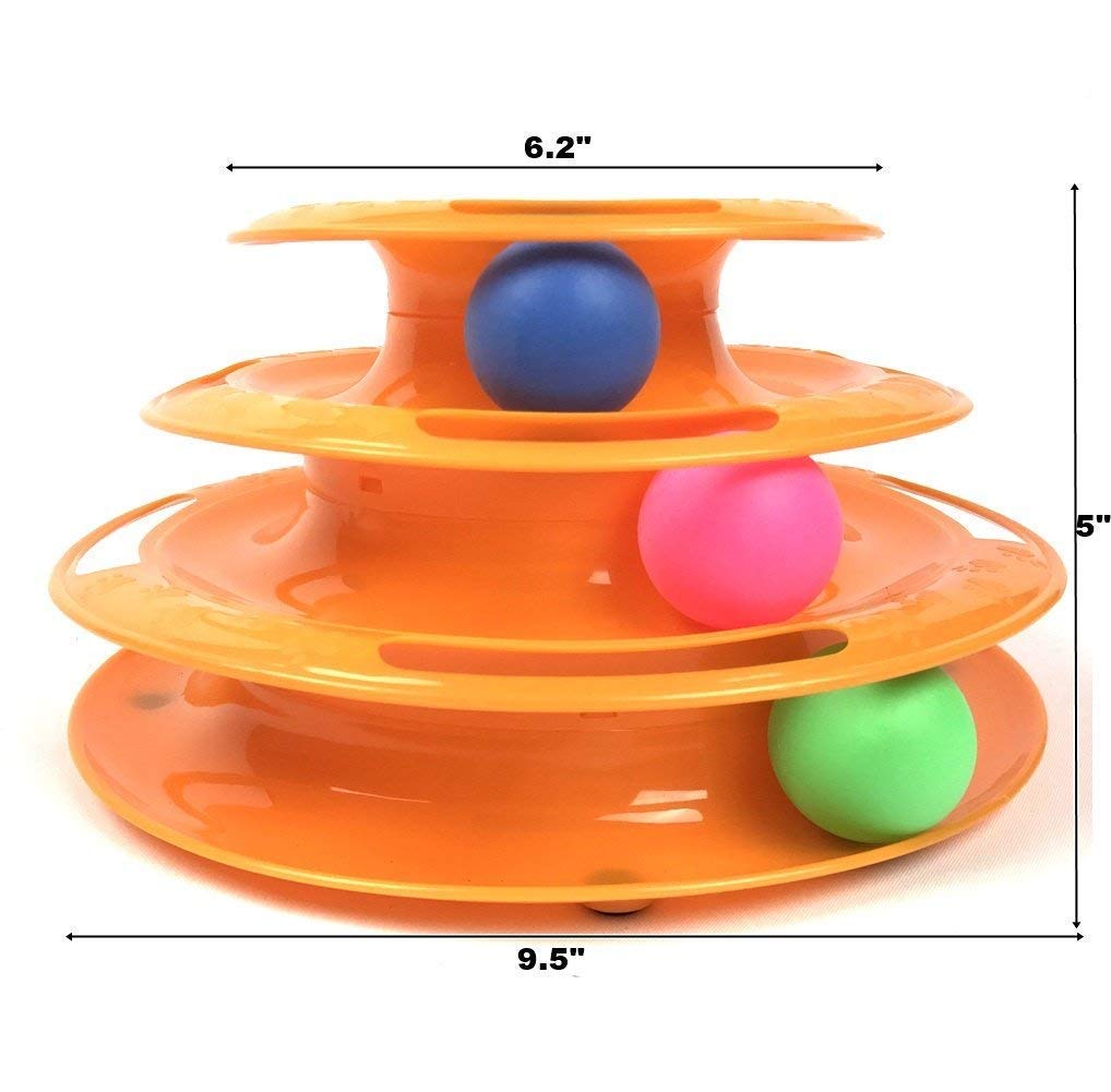 Tower of Tracks Cat Turntable Toy (Colour May Vary)