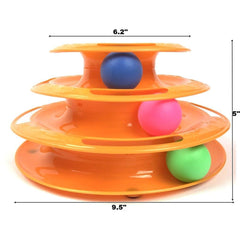 Tower of Tracks Cat Turntable Toy (Colour May Vary)